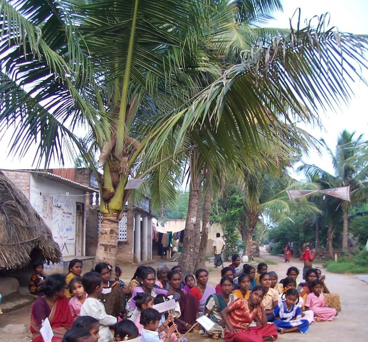 Environmental session under coconut trees
